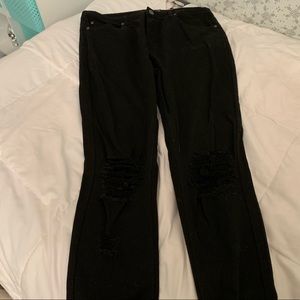 Black Distressed Jeans